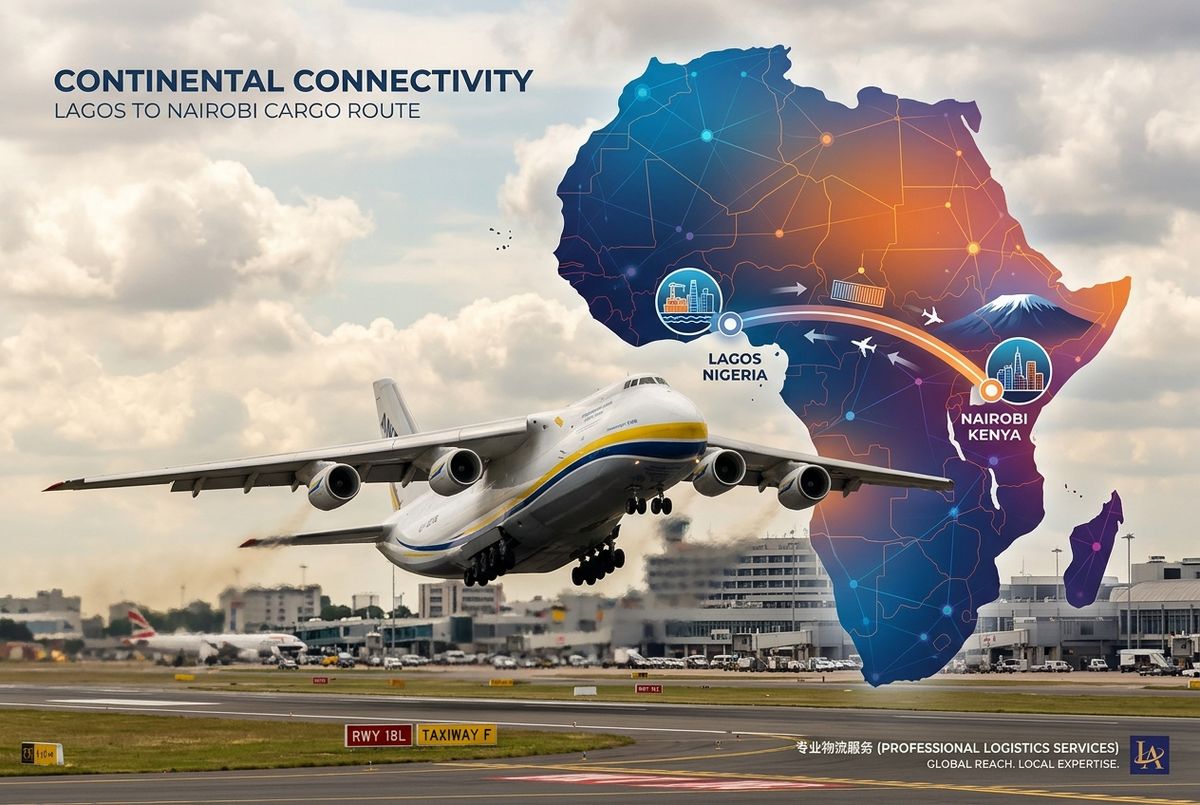 Air freight services facilitating trade from Nigeria to Kenya for doorstep delivery in Nairobi.